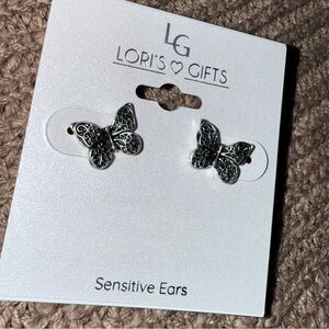 Silver Butterfly Earrings